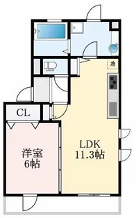 ミルキーコート水池【1階】の間取り
