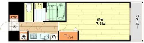 大阪府大阪市浪速区塩草3丁目【マンション】の間取り