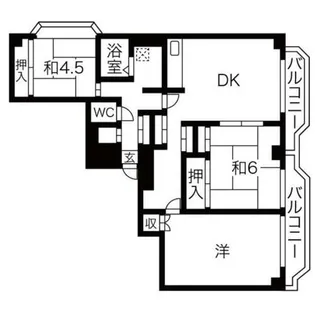 南平岸ビル【402号室】の間取り