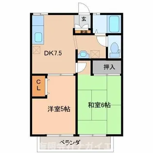 ハイツひろのが丘Ⅰ【205号室】の間取り