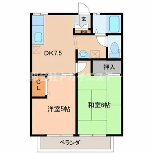 ハイツひろのが丘Ⅰ【205号室】の間取り