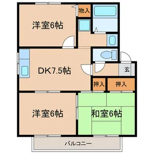 パーク南ハイツ【1階】の間取り