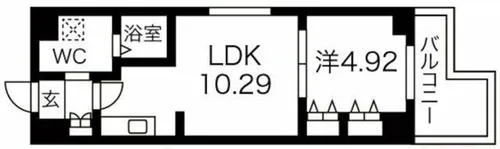 ニューシティアパートメンツ西天満【5階】の間取り