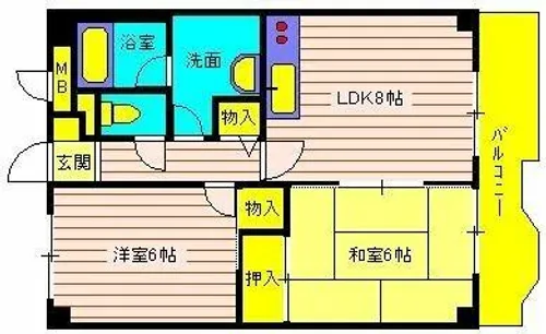 カーネギー東二見【402号室】の間取り