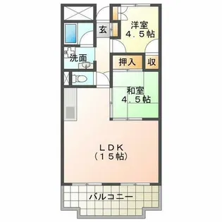 上高丸コーポラス【3階】の間取り