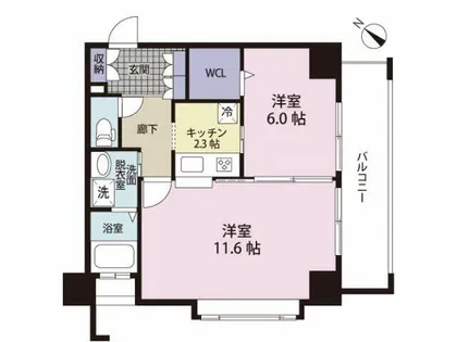 アイランドコート別院【8階】の間取り