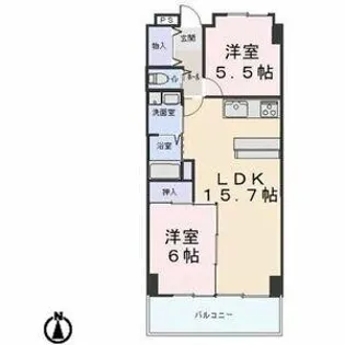 グランドールシャトー【7階】の間取り