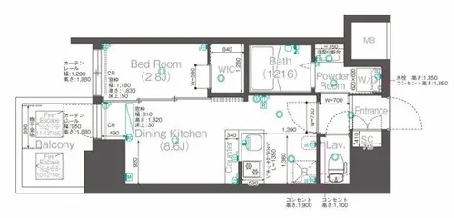 コンフォリア・リヴ北浜平野町【4階】の間取り