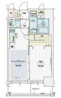 エステムコート新梅田【7階】の間取り