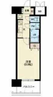 スプランディッド京橋EAST【8階】の間取り