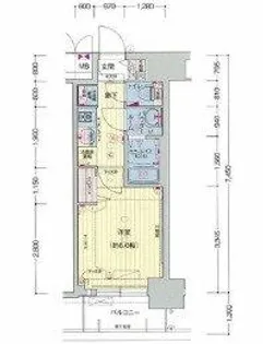 プレサンス梅田東グラッド【12階】の間取り