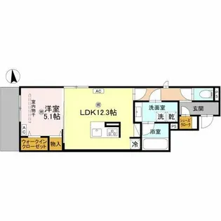 D-residence安立【1階】の間取り