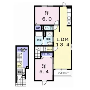 ベイサイトⅡ【2階】の間取り