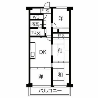 シャルム小阪参番館【6階】の間取り