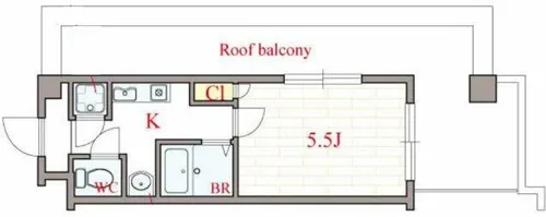 MARION KITAHORIE ANNEX【5階】の間取り
