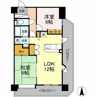 サンライトヒルズ広川【5階】の間取り