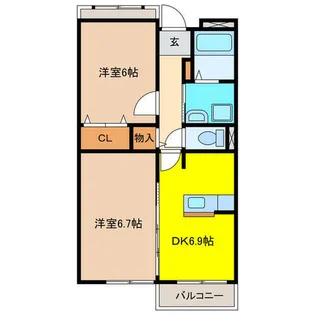 スカイホープ【3階】の間取り