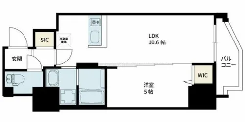 フェルザ福島【1401号室】の間取り