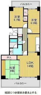 ウェルフォート幸川【9階】の間取り