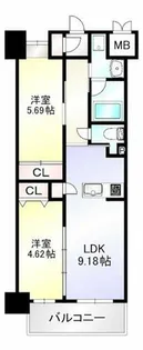 ウイングス門司駅前【4階】の間取り