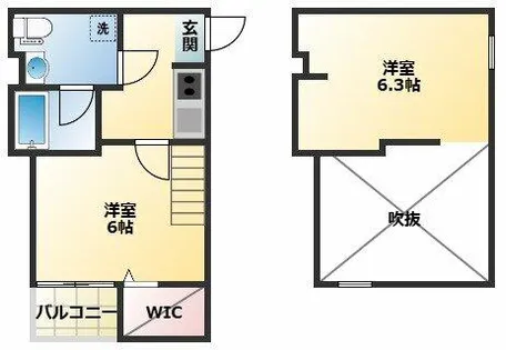 プランドール加美【1階】の間取り