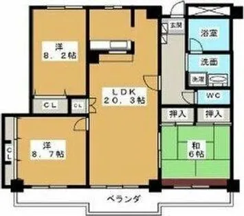 プレディアスタイル旭丘【4階】の間取り