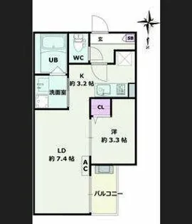 JACK UMATEⅡ【1階】の間取り