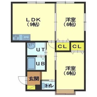 リヴェール日乃出【2階】の間取り