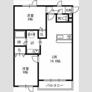 レラ・ホープ稲積公園【2階】の間取り