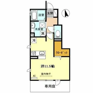 ラ ルーチェ807 A棟【105号室】の間取り