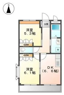 レインボーパレスⅡ【203号室】の間取り