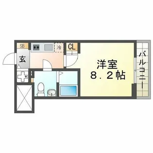 エス・キュート尼崎Ⅱ【702号室】の間取り