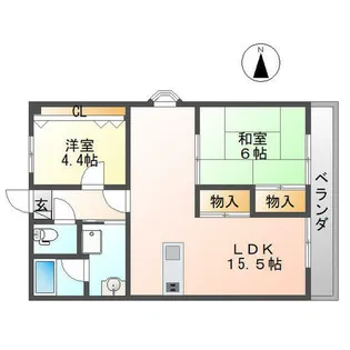 リバーサイド【401号室】の間取り