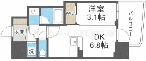 コンフォリア・リヴ大阪本町【6階】の間取り