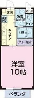 ルミエール蒲池【1階】の間取り