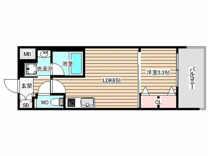 スプランディッド中之島DUE【7階】の間取り