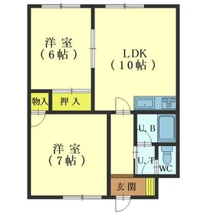 グリーンカーサフジ【205号室】の間取り