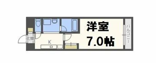 インペリアル靭本町【6階】の間取り