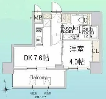 エスライズ難波Ⅲ【2階】の間取り