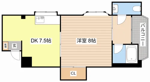 コーポまつの木【2-D号室】の間取り