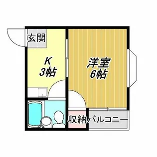 ジュネスシャトーⅦ号館【2階】の間取り