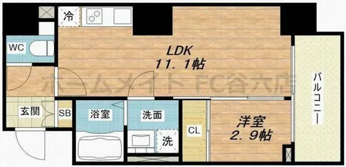MCOURT新町【8階】の間取り