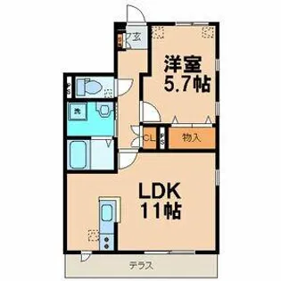 へーベルメゾン諏訪野【1階】の間取り