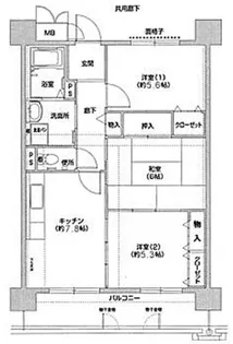 コーシャハイツ相生【3-504号室】の間取り