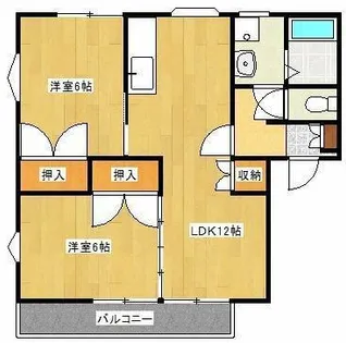 上津コーポE棟【201号室】の間取り