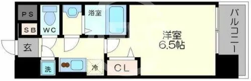 レジュールアッシュウエストレジス【10階】の間取り