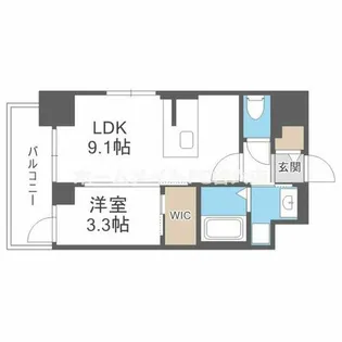 S-RESIDENCE松屋町asence【3階】の間取り