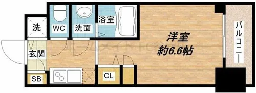 スワンズ谷町セントシティ【6階】の間取り