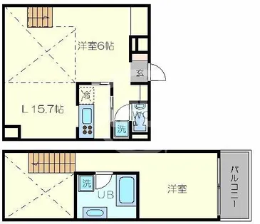 是空NAMBA NISHI【10階】の間取り
