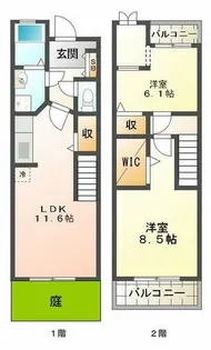 クレール有瀬【1階】の間取り
